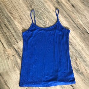 Bright blue tank top
